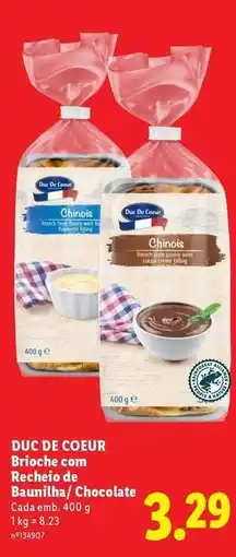 Lidl Nature - brioche com recberio de baumilas/ chocolate promoção