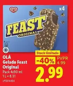 Lidl Gelado feast original promoção