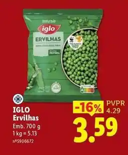 Lidl Iglo - ervilhas promoção