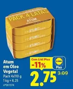 Lidl A+ - atum em oleo vegetal promoção