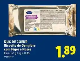 Lidl com - biscoito de gengibre com figos e nozes promoção