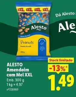 Lidl Alesto - amendoim com mel xxl promoção