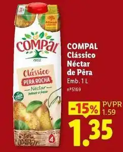 Lidl Compal - clássico néctar de péra promoção