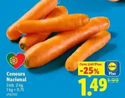 Lidl Nacional - cenoura promoção