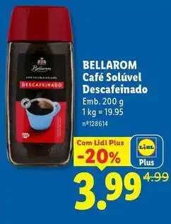 Lidl Bellarom - café solúvel descafeinado promoção