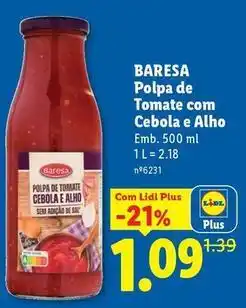 Lidl com - polpa de tomate com cebola e alho promoção
