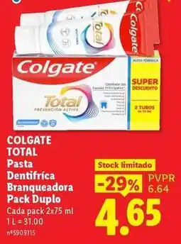 Lidl Colgate - total pasta dentifrica branqueadora promoção