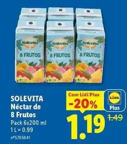 Lidl Solevita - nectar de 8 frutos promoção