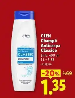 Lidl Cien - champo anticaspa classico promoção