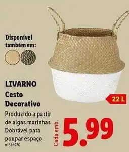 Lidl A+ - cesto decorativo promoção