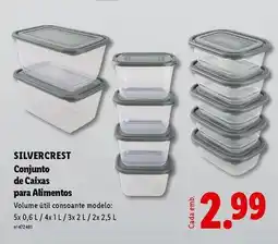 Lidl Silvercrest - conjunto de caixas para alimentos promoção
