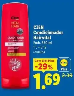 Lidl Cien - condicionador hairvital promoção