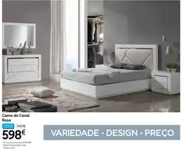 Hiper Centro do Móvel Cama de Casal Rose promoção