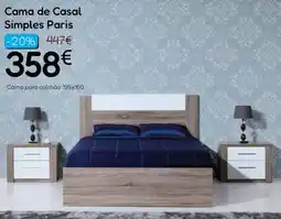 Hiper Centro do Móvel Cama de Casal Simples Paris promoção