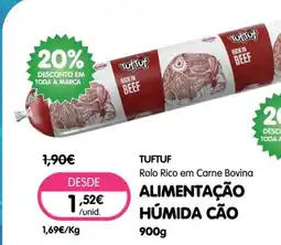 Petoutlet TufTuf Rolo Rico em Carne Bovina promoção