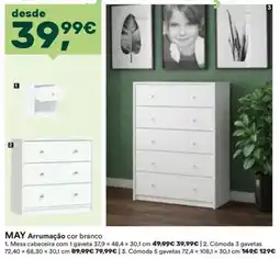 Moviflor MAY Arrumação cor branco promoção