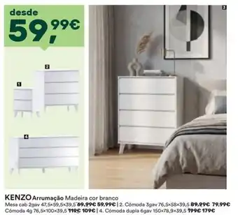 KENZO Arrumação Madeira cor branco