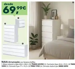 Moviflor NAIA Arrumação cor branco brilho promoção