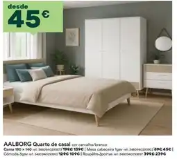 Moviflor AALBORG Quarto de casal cor carvalho/branco promoção