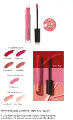 Mary Kay Brilho de Lábios Unlimited Mary Kay promoção