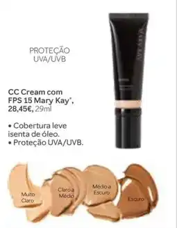 Mary Kay CC Cream com FPS 15 Mary Kay promoção