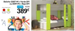 Hiper Centro do Móvel Beliche 2087 ML + Verde B11 ou 2091 ML + Rojo B11 promoção