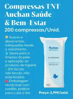 Auchan Compressas TNT Auchan Saúde & Bem-Estar promoção