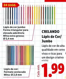 Lidl Crelando Lápis de cor/Jumbo promoção