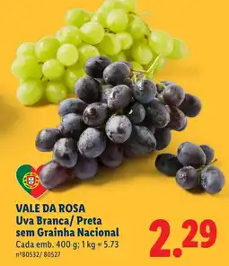 Lidl Vale da rosa Uva Branca/Preta sem Grainha Nacional Cada promoção