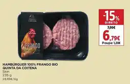 El Corte Inglés Hamburguer 100% frango bio quinta da coitena promoção