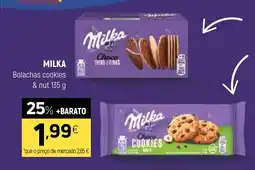 Coviran Milka Bolachas cookies & nut promoção