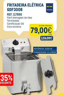 Makro Fritadeira elétrica GDF3008 promoção