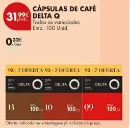 Pingo Doce Cápsulas de café delta q promoção