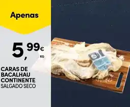Continente Caras de bacalhau continente salgado seco promoção