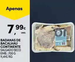 Continente Badanas de bacalhau continente salgado seco promoção