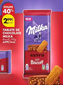 Pingo Doce Tablete de chocolate milka biscoff promoção