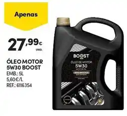 Continente Óleo motor 5W30 boost promoção