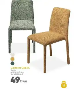 Hôma Cadeira CRETA Tecido promoção