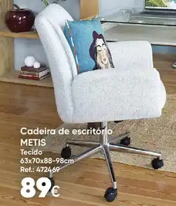 Hôma Cadeira de escritório Metis Tecido promoção