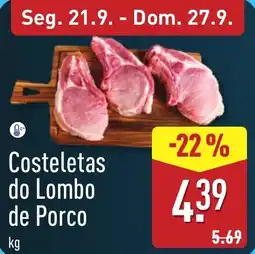 ALDI Costeletas do Lombo de Porco promoção