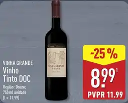 ALDI Vinha Grande Vinho Tinto DOC promoção