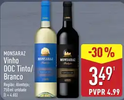 ALDI Monsaraz Vinho DOC Tinto/Branco promoção