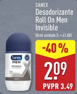 ALDI Sanex desodorante roll on men invisible promoção