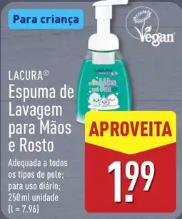 ALDI Lacura espuma de lavagem para mãos e rosto promoção