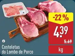 ALDI Costeletas do Lombo de Porco promoção