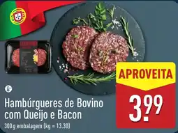 ALDI Hambúrgueres de Bovino com Queijo e Bacon promoção