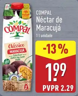 ALDI Compal nectar de maracujá clássico promoção