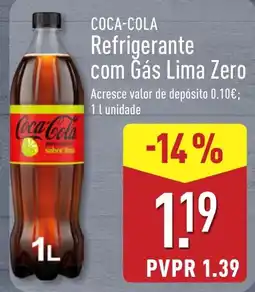 ALDI Coca-Cola Refrigerante com Gás Lima Zero promoção