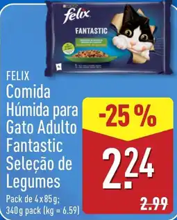 ALDI Felix comida húmida para gato adulto fantastic seleção de legumes promoção
