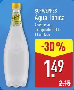 ALDI Schweppes Água Tónica promoção
